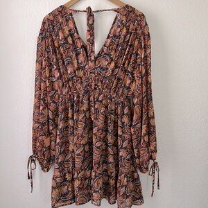 DRESS FORUM Bohemian Paisley Print Dress